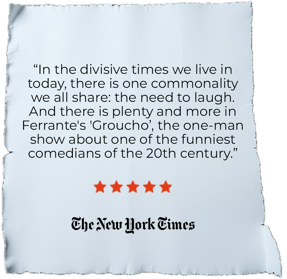 Quote about Frank Ferrante from The New York Times