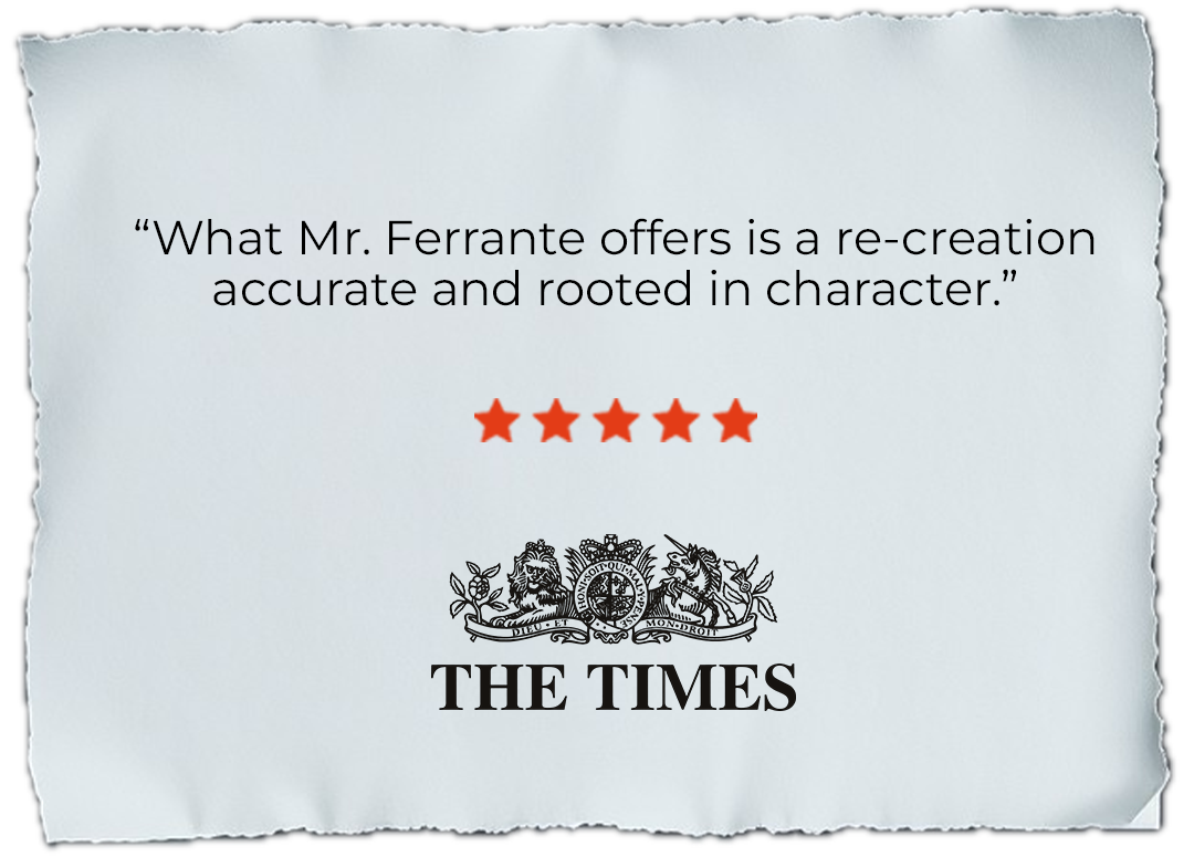 Quote about Frank Ferrante from The Times (London)