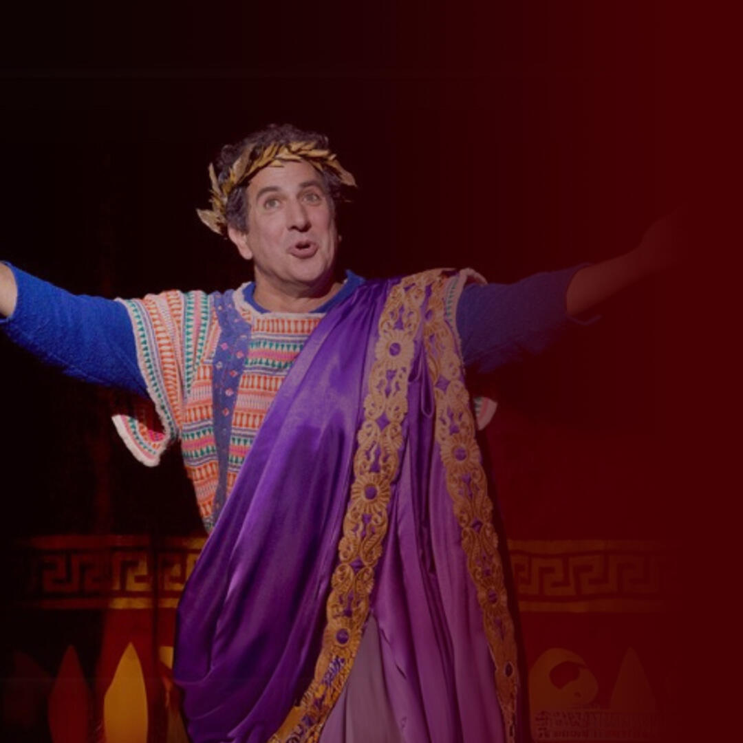 Frank Ferrante as Pseudolus in A Funny Thing Happened on the Way to the Forum